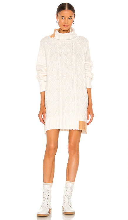 ВЯЗАНОЕ ПЛАТЬЕ FOREVER CABLE Free People $228 