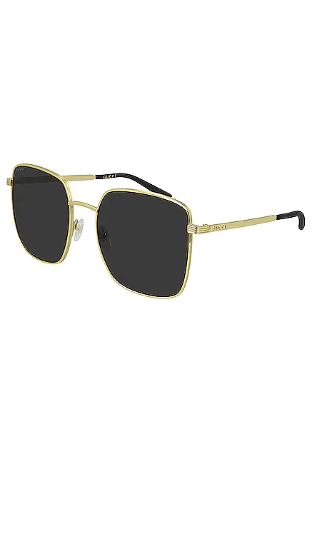 СОЛНЦЕЗАЩИТНЫЕ ОЧКИ METAL LOGO SQUARE Gucci $390 ЛИДЕР ПРОДАЖ