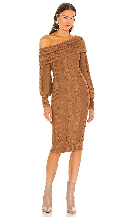 x REVOLVE Celestia Off Shoulder Cable Dress Michael Costello $348 НОВИНКИ