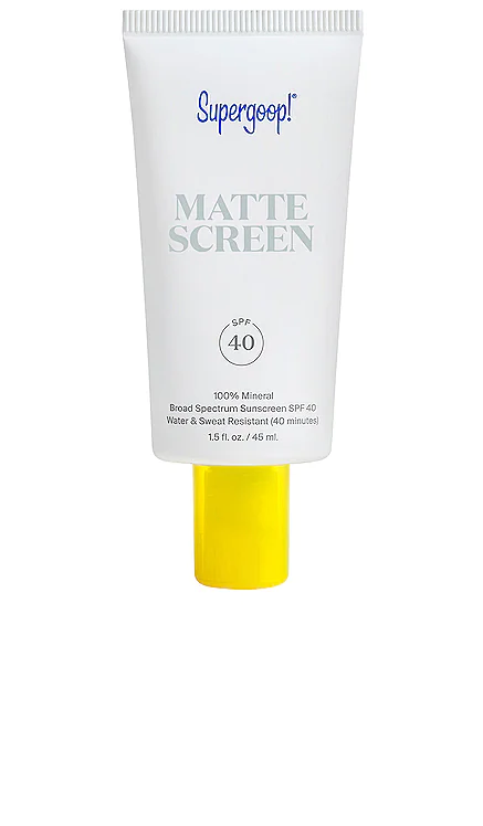ТОНИРУЮЩИЙ СОЛНЦЕЗАЩИТНЫЙ КРЕМ ДЛЯ ЛИЦА SMOOTH + PORELESS MATTE SCREEN SPF 40 Supergoop! $38 ЛИДЕР ПРОДАЖ