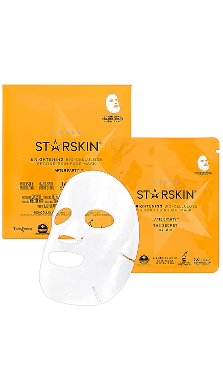 МАСКА ДЛЯ ЛИЦА COCONUT BIO CELLULOSE SECOND SKIN AFTER PARTY FACE MASK STARSKIN $11 