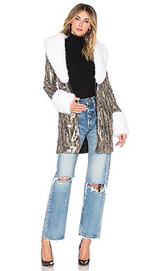 КУРТКА ИЗ ЭКОМЕХА С ПАЙЕТКАМИ GIOVANNA ale by alessandra $58 (ФИНАЛЬНАЯ РАСПРОДАЖА) 