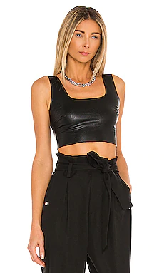 УКОРОЧЕННЫЙ ТОП FAUX LEATHER Commando $78 