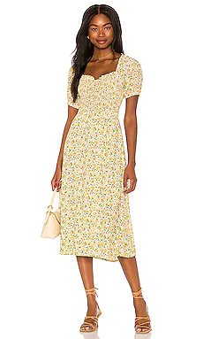 ПЛАТЬЕ МИДИ OLYMPIA FAITHFULL THE BRAND $199 