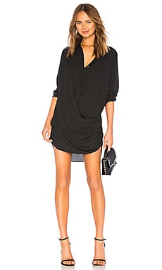 МИНИ ПЛАТЬЕ DRAPE BUTTON FRONT krisa $216 