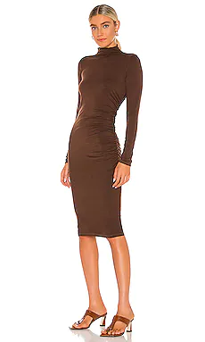 ПЛАТЬЕ МИДИ MOCK NECK Michael Stars $71 