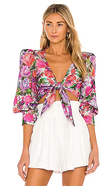 УКОРОЧЕННЫЙ ТОП BLOSSOM PatBO $325 Коллекции