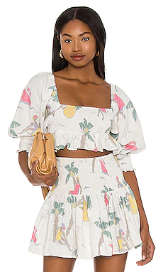 УКОРОЧЕННЫЙ ТОП LA TRAYUESE Place Nationale $225 