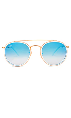 СОЛНЦЕЗАЩИТНЫЕ ОЧКИ ROUND DOUBLE BRIDGE Ray-Ban $190 ЛИДЕР ПРОДАЖ