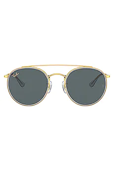 СОЛНЦЕЗАЩИТНЫЕ ОЧКИ ROUND DOUBLE BRIDGE Ray-Ban $172 ЛИДЕР ПРОДАЖ
