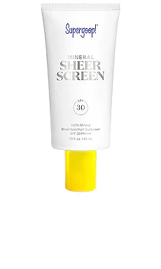 СОЛНЦЕЗАЩИТНЫЙ КРЕМ ДЛЯ ЛИЦА С SPF 30 SHEERSCREEN Supergoop! $38 