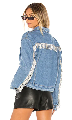 КУРТКА С БАХРОМОЙ И СТРАЗАМИ RAYA superdown $108 