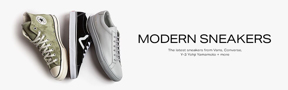 Modern Sneakers. The latest sneakers from Vans, Converse Y-3 Yohji Yamamoto + more. SHOP SNEAKERS